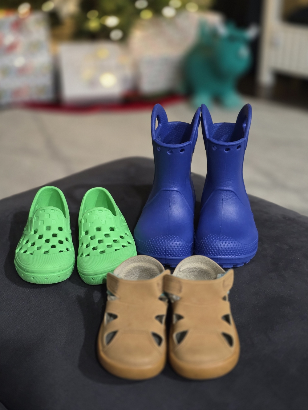 Kids Green Slip-On Clogs, Blue Pull-On Rain Boots & Sandals - Pack